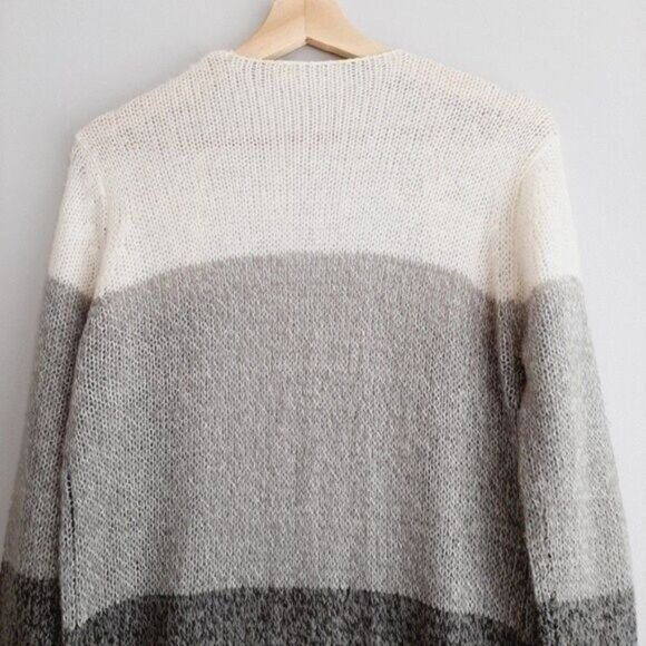 RD STYLE Long Cardigan Sweater Open Front Wide Stripe Sz M - Picture 5 of 10